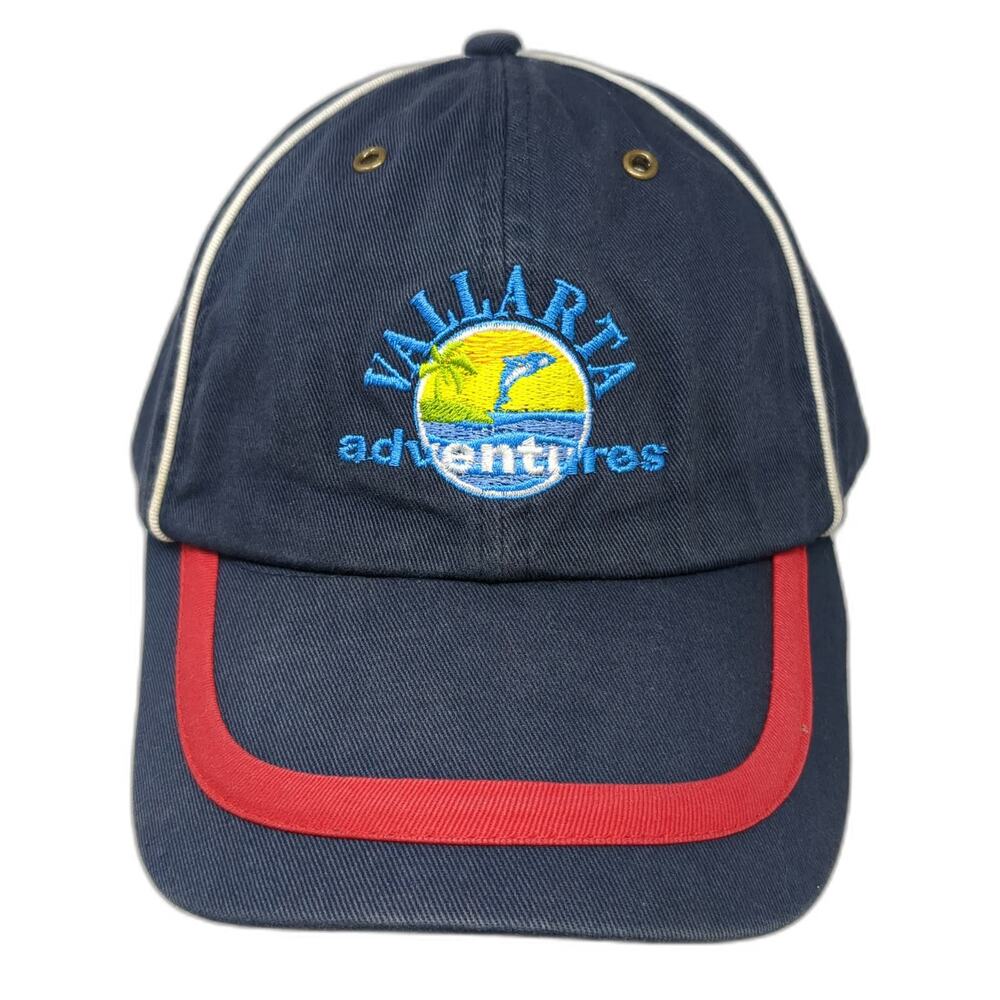 SAX Vallarta Adventures Mexico Dolphin Blue One Size Baseball Cap Hat Slideback